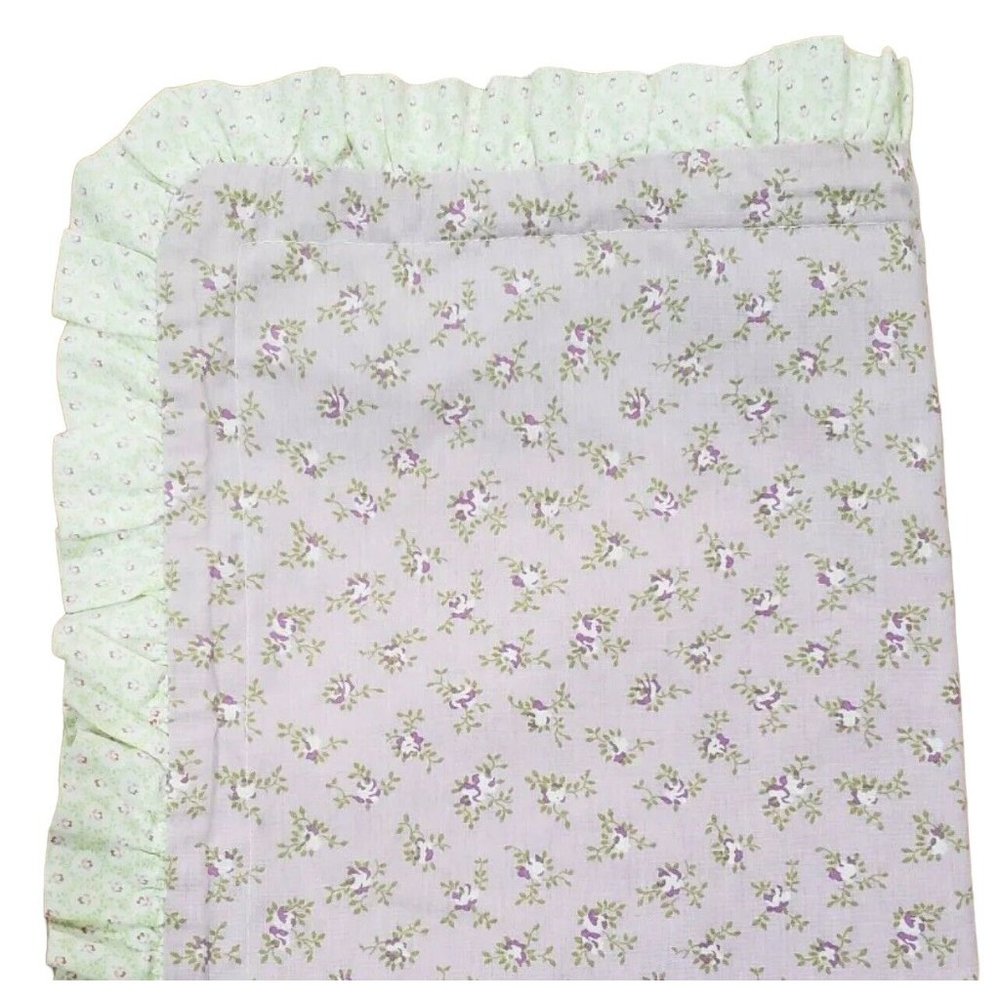 Vintage Laura Ashley Calico Floral Print King Cotton Pillow Sham Light Purple - Picture 1 of 5